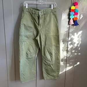 Gap Mid Rise Twill Barrel Pants size 6 petite